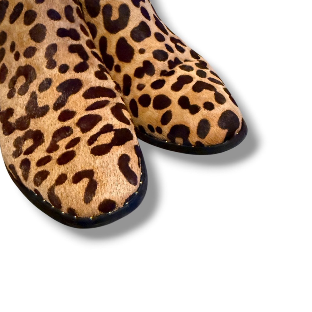 Steven by Steve Madden Chavi-L Booties Womens 7 Leopard Calf Hair Ankle Boots - Picture 5 of 10